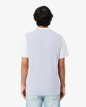 Cable Knit Cotton Sweater Vest