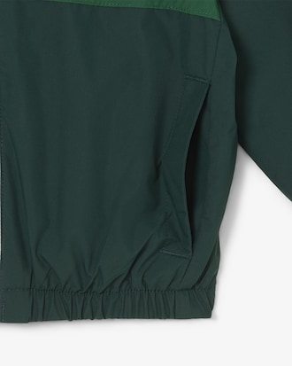 Logo Stripe Sport Hooded Puffed Jacket