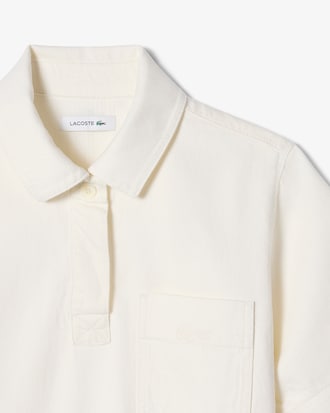 Oversized Denim Polo Dress