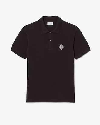 Classic Fit Badge Accent Piqué Polo Shirt