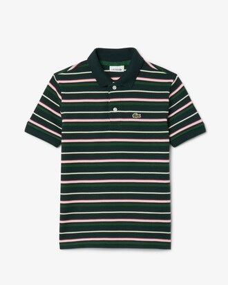 Contrast Stripe Petit Piqué Polo Shirt