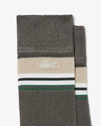 Runway Striped Piqu&eacute; Socks