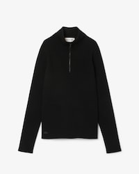 High Neck 3D Ribbed Knit Sweater