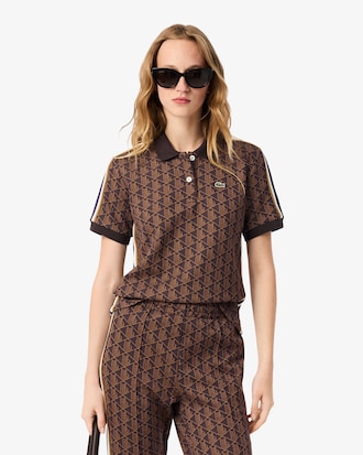 Slim Fit Monogram Jacquard Polo Shirt