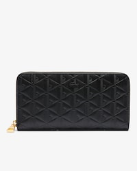 Maheki Zipped Embossed Leather Billfold