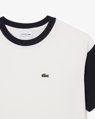 Contrast Trim Cotton T-shirt