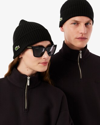 Rib Knit Brushed Wool Beanie