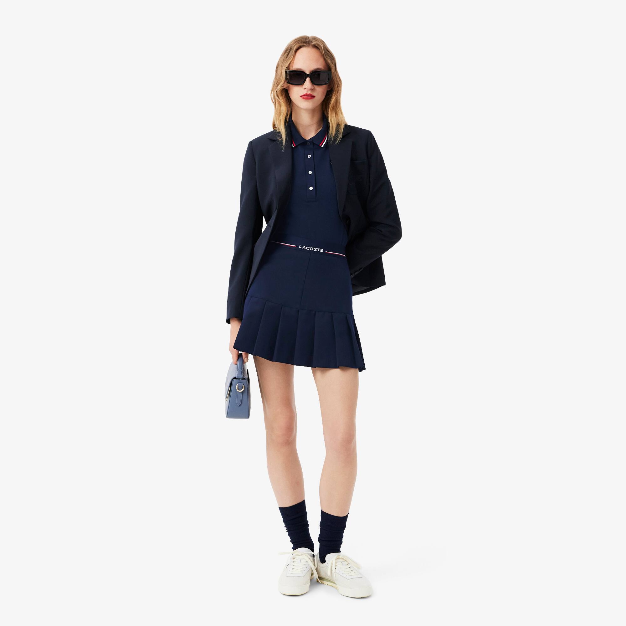 Short Pleated Wool Blend Skirt - Women's dresses & skirts