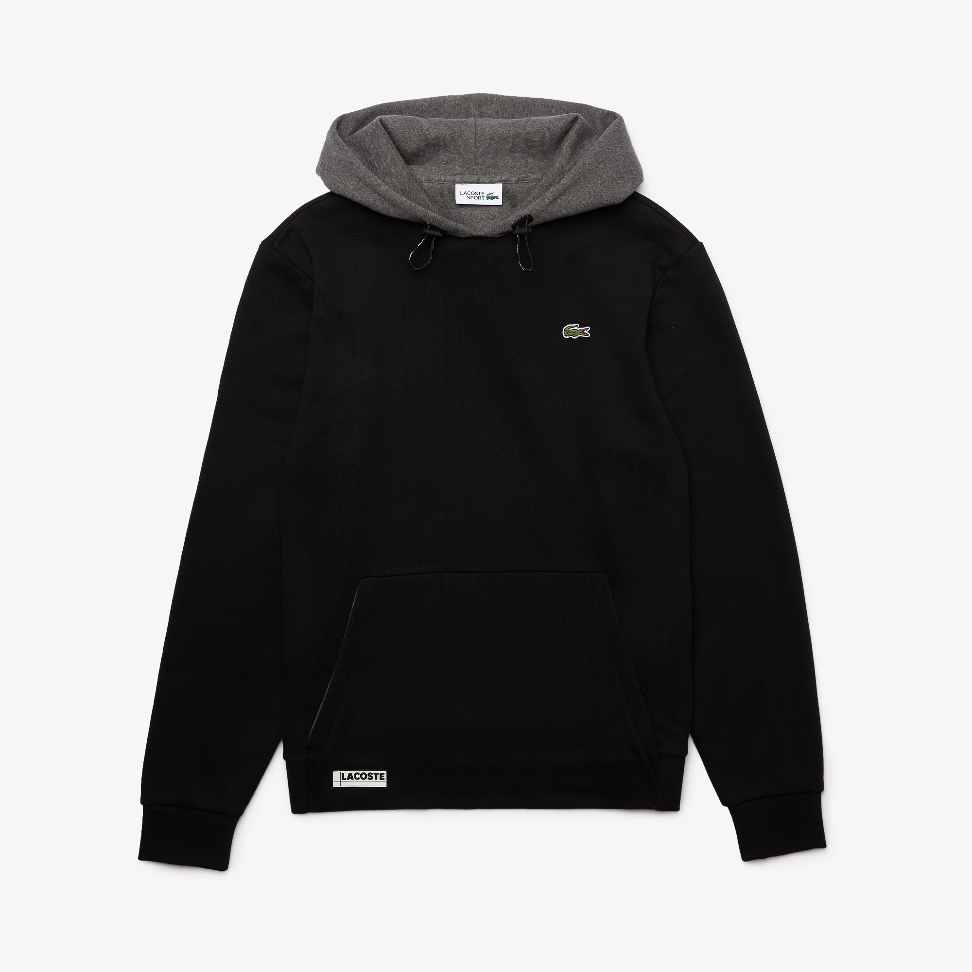 Men's lacoste sport hooded fleece sweatshirt clearance