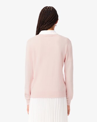 Seamless Knit V Neck Sweater