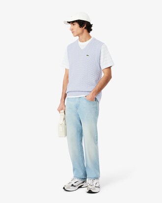 Cable Knit Cotton Sweater Vest