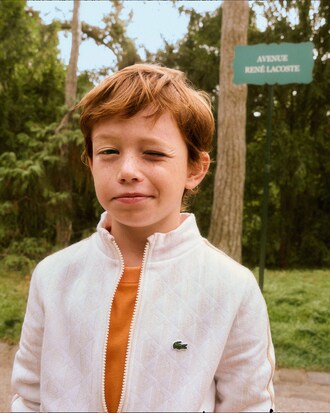 Unisex High Neck Zipped Monogram Sweatshirt