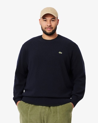 Carded Wool Crew Neck Sweater
