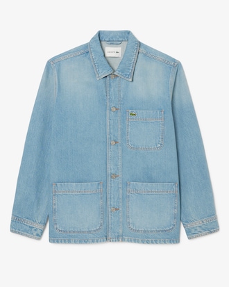 Heavy Cotton Denim Overshirt Jacket