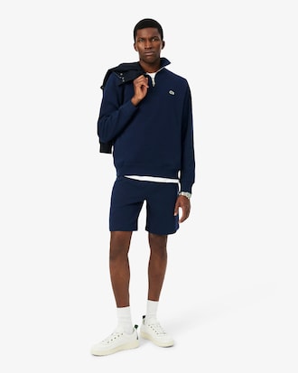Zip-Up High Neck Interlock Sweatshirt