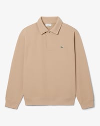Polo Collar Piqu&eacute; Sweatshirt