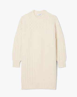 Patchwork Effect Wool Sweater Dress