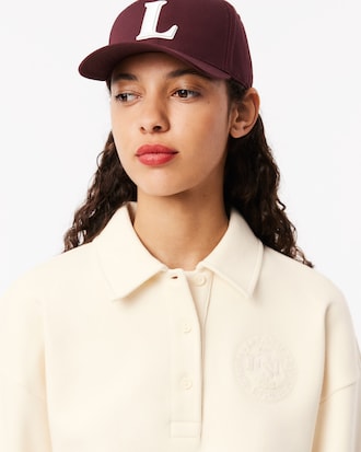 Embroidered Fleece Polo Sweatshirt