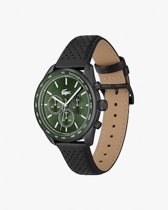 Boston Leather Chronograph Watch