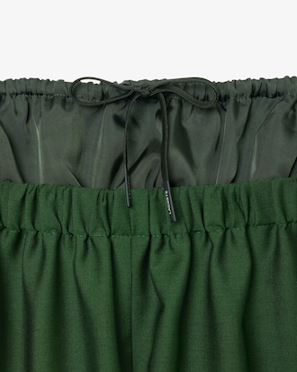 Runway Mixed Fabric Wool Pants