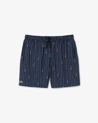 Mid Length Crocodile Print Swim Trunks