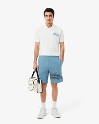 Graphic Cotton Fleece Shorts