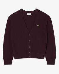 V Neck Moss Stitch Cotton Cardigan