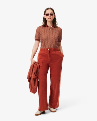 Slim Fit Monogram Jacquard Polo Shirt