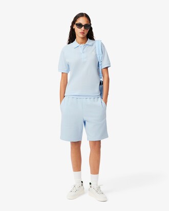 Printed cotton fleece shorts