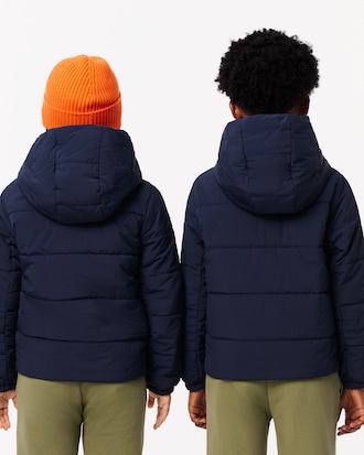 Hooded Taffeta Puffed Jacket