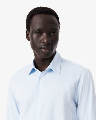 Slim Fit Striped Stretch Poplin Shirt