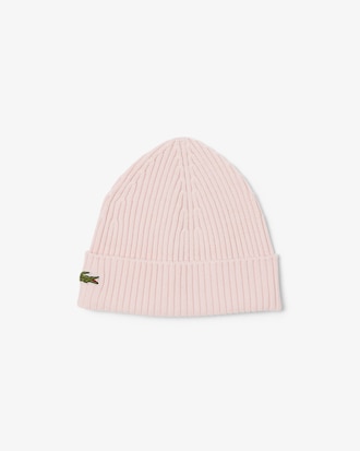 Rib Knit Brushed Wool Beanie