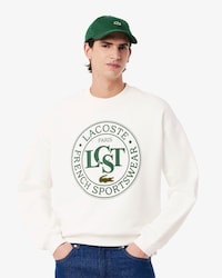 Loose Fit Printed Fleece Sweatshirt