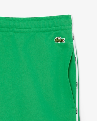 Logo Trim Cotton Fleece Shorts