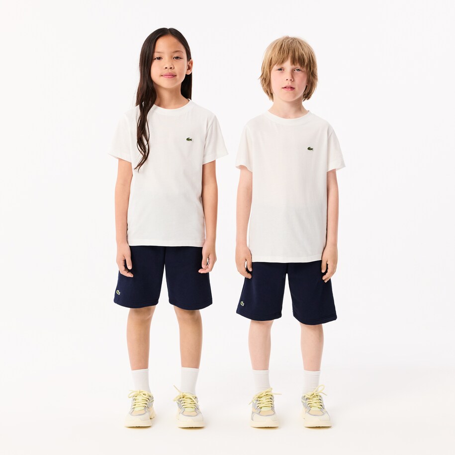 Kids' Lacoste Organic Brushed Cotton Fleece Shorts