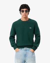 Thick Carded Wool Crew Neck Sweater