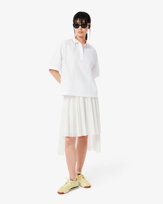 Oversized Technical Fabric Polo Shirt