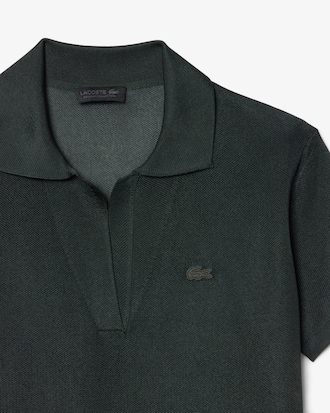 Runway Slim Fit Satin Piqu&eacute; Polo Shirt