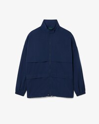 Oversized Linen Blend Track Jacket