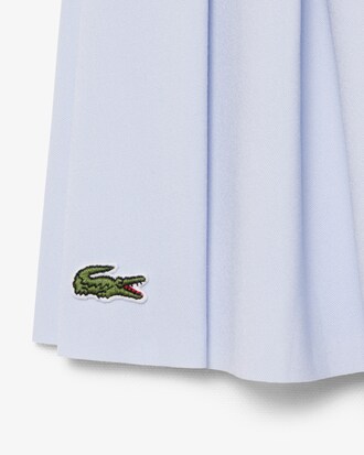 Oxford Cotton Pleated Skirt