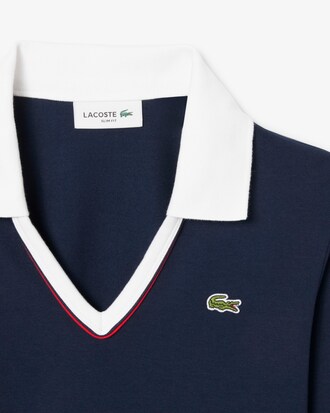 Slim Fit Trim Detail Long Sleeved Polo Shirt