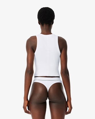 Ribbed Cotton String Briefs