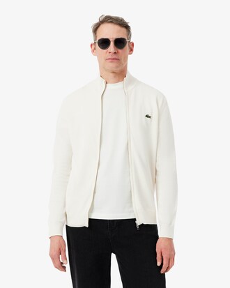 Zipped High Neck Cotton Sweater