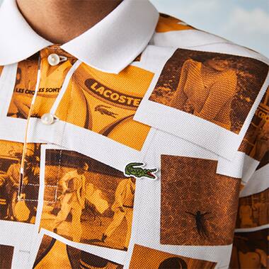 Lacoste x Polaroid bedruckte und farbige Kollektion