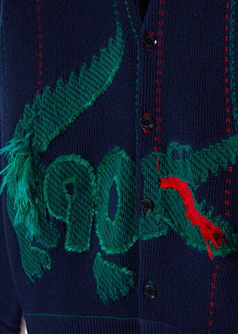 "Hokusai" cardigan, Lacoste x Lemarié collection