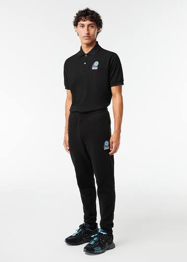 Lacoste Factory Drop blue hoodie, blue pants and white t-shirt