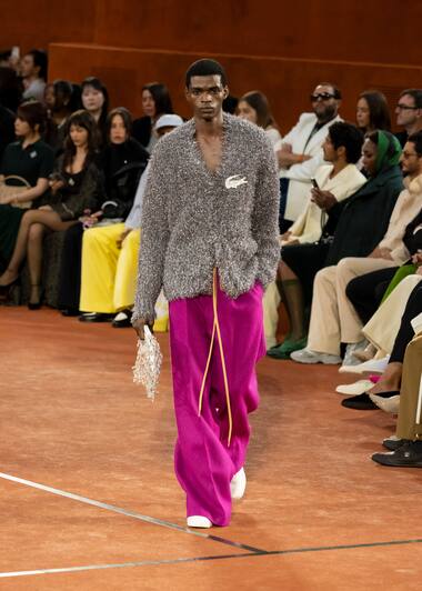 Lacoste FW25 runway show look