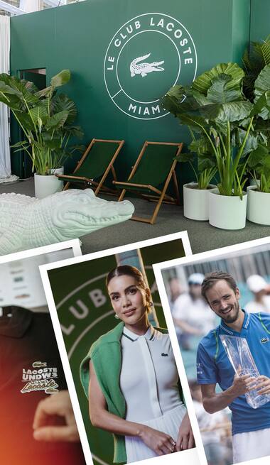 Lacoste at the 2023 Miami Open with Daniil Medvedev