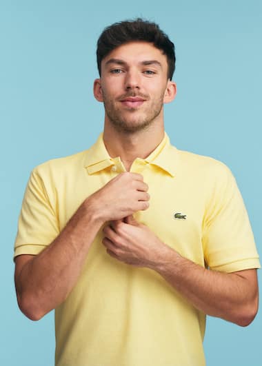Pierre Gasly at the Lacoste Polo Factory