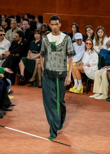Lacoste FW25 runway show look